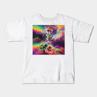 Psychedelic Flowers Kids T-Shirt